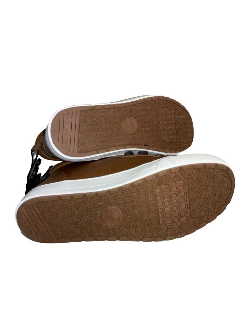Wonder Nation Kids Brown High-Top Sneakers With Non-Marking Outsole Size Boys 4 - Picture 7 of 14